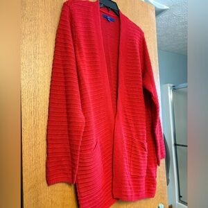 Beautiful Apt 9 women’s cardigan long sweater. Pockets. XL red, never worn